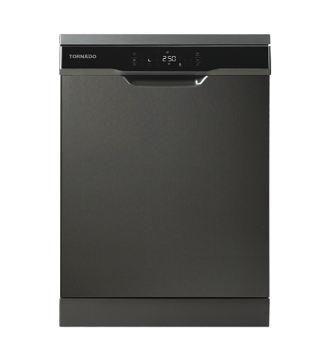 غساله اطباق تورنيدو 12فرد 60سم اينوكس غامق ديجيتال 8برنامج تركى TDVFN128CDX