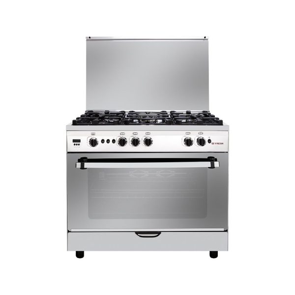 بوتاجاز فريش هاي كاست ديجيتال مروحة 90×60 / 5 شعلة مزود بمقلاه هوائية